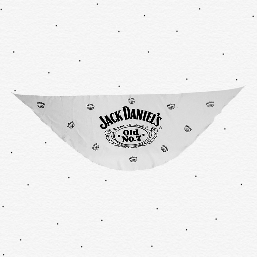 Jack Daniel's Old No.7 White Bandana Scarf - Picture 2 of 7